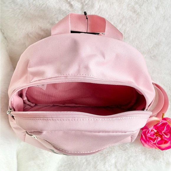 New with tags NIKE FUTURA 365 MINI BACKPACK Pink with black Logo. 5 pockets! - Picture 5 of 7